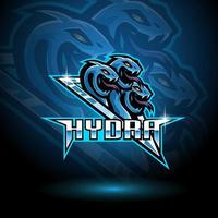 Design do logotipo do mascote Hydra Esport vetor