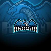 design do logotipo do mascote do dragão esport