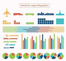 detalhes para infográfico de carga vetor