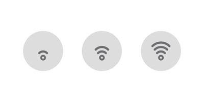 sinal wifi, vetor de ícone de rede de fidelidade sem fio no botão de círculo