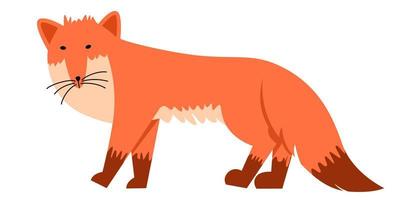 ilustração vetorial de uma raposa vermelha em um estilo simples vetor