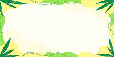 fundo de banner floral abstrato verde claro vetor