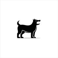 logotipo de cachorro latido simples desenho moderno vetor