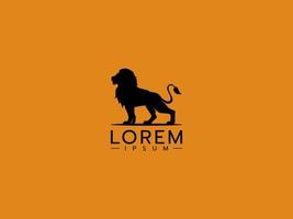 design de logotipo de leão simples vetor