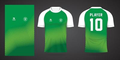 modelo de design de esporte de camisa de futebol verde vetor