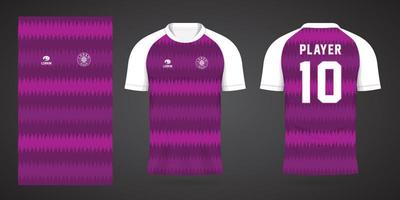 modelo de design de esporte de camisa de futebol roxo vetor