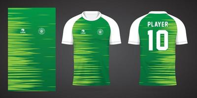 modelo de design de esporte de camisa de futebol verde vetor