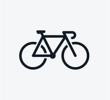 modelo de design de logotipo de vetor de ícone de bicicleta estilo simples na moda