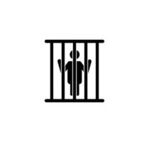 modelo de design de logotipo de vetor de ícone de prisão