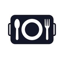 modelo de design de logotipo de vetor de ícone de restaurante, colher e garfo