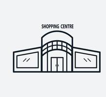 edifício modelo de design de logotipo de vetor de ícone de shopping estilo plano moderno