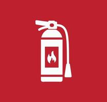 modelo de design de logotipo de vetor de ícone de extintor de incêndio