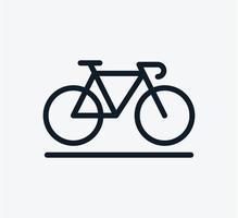 modelo de design de logotipo de vetor de ícone de bicicleta estilo simples na moda