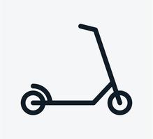 ilustração de design plano de vetor de ícone de scooter