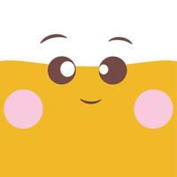 emoticon de vetor de ilustração emoji fofo