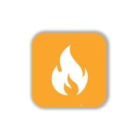 ícone de fogo. ilustração de design de vetor de ícone de fogo. sinal simples de ícone de fogo. logotipo de fogo.