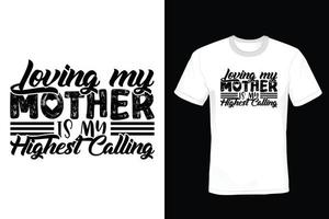 design de camiseta mãe, vintage, tipografia vetor