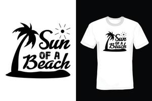 design de camiseta de praia, vintage, tipografia vetor