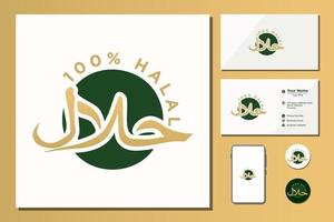 ilustração vetorial 100 por cento certificado halal vetor