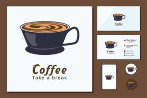 xícara de café fresco. ilustração vetorial. estilo simples. design decorativo para refeitório, cartazes, banners, cartões