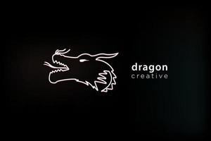 logotipo de cabeça de dragão para inspirações de design vetor