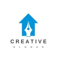 modelo de design de logotipo de casa criativa vetor
