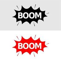 elemento de design de vetor de logotipo de boom, logotipo de explosão
