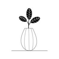 vetor de plantas de interior. flor em vaso. plantas caseiras estilizadas. decoração de casa e interior. suculentas, monstera, cactos. ilustração isolada no fundo branco.