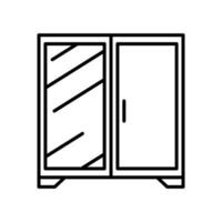 modelo de design de ícone isolado do armário vetor