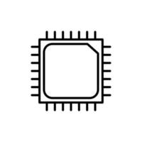 modelo de design de ícone isolado do processador vetor