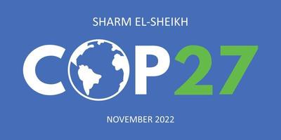 conferência anual de mudança climática policial 27 sharm el-sheikh em novembro de 2022. banner da cúpula internacional do clima. aquecimento global. ilustração vetorial vetor