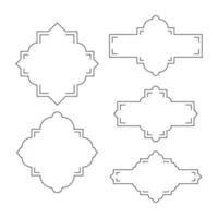 vetor de conjunto de quadros caligráficos retangulares