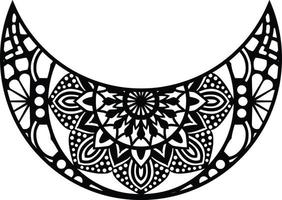 mandala da lua, design para foto, canecas, camiseta vetor