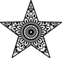 mandala estrela, design para canecas, camiseta vetor