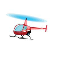 ilustração vetorial de helicóptero plano vetor