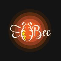 abelha vetor logotipo gráfico abstrato moderno