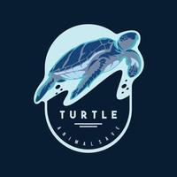 tartaruga animal salvar o mar vetor