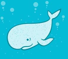 baleia, ilustração vetorial de cachalot de desenho animado vetor