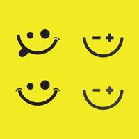 ícone de sorriso, sorriso, design de vetor de logotipo negócios de emoticons felizes, design engraçado e felicidade de emoji de vetor