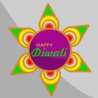 feliz Diwali. festival de papel de parede de design de cartaz de luzes. o fundo com elementos de flores e vetores de mandala