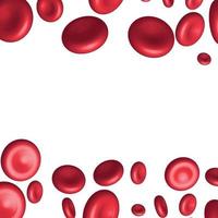 fundo de conceito medicinal com glóbulos vermelhos em ambos os lados com espaço de cópia vetor
