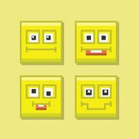 conjunto de imagem vetorial de emoticons amarelos vetor