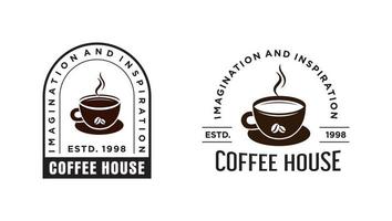 logotipo da casa de café nome da empresa vetor