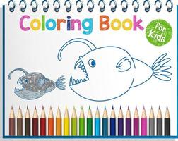 modelo de livro de colorir para crianças vetor
