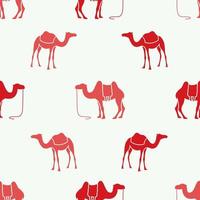 estilo aleatório do ramadã, padrão de camelo sem costura vetor