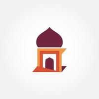 design de logotipo de mesquita com estilo simples vetor