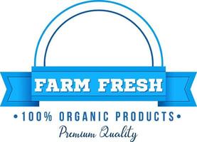 design de logotipo com palavras fazenda fresca vetor