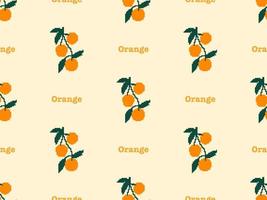 padrão sem emenda de personagem de desenho animado laranja no estilo de fundo laranja.pixel vetor