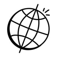 design de doodle premium do ícone do planeta vetor