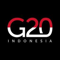 ilustração em vetor g20 bandeira indonésia.